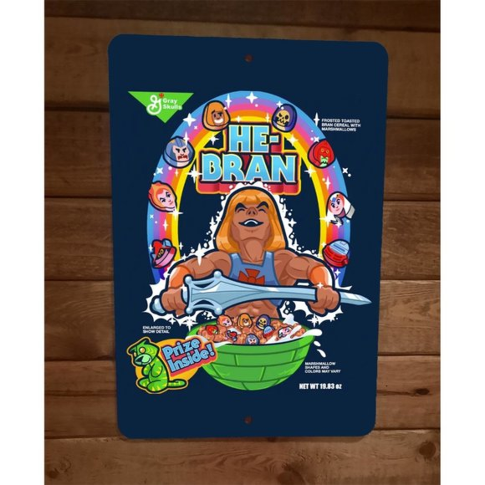 He Bran Cereal He‎ Man MOTU Masters of the Universe Parody 8x12 Metal Wall Sign